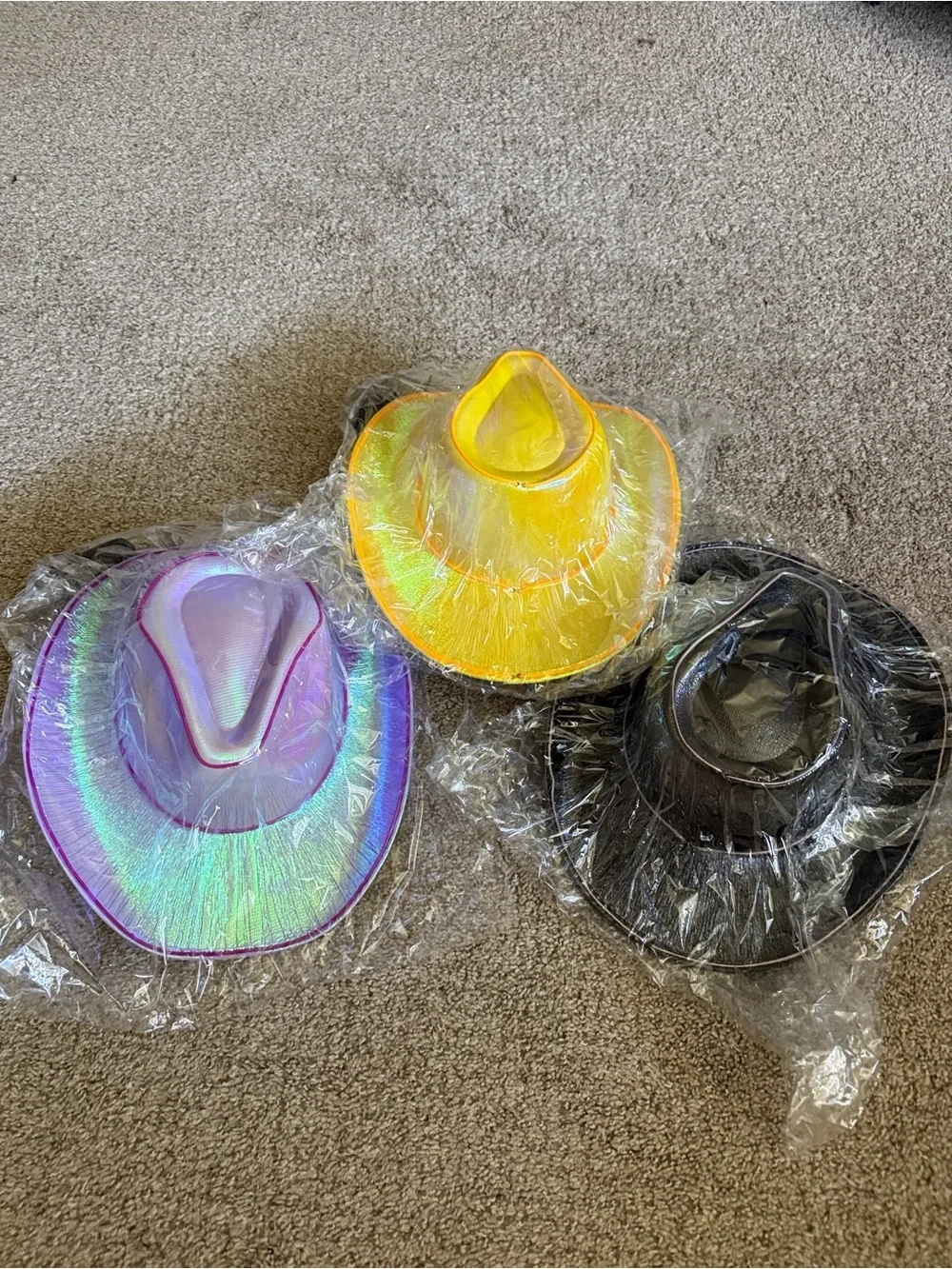 Neon Light Up Cowboy Hats | OS